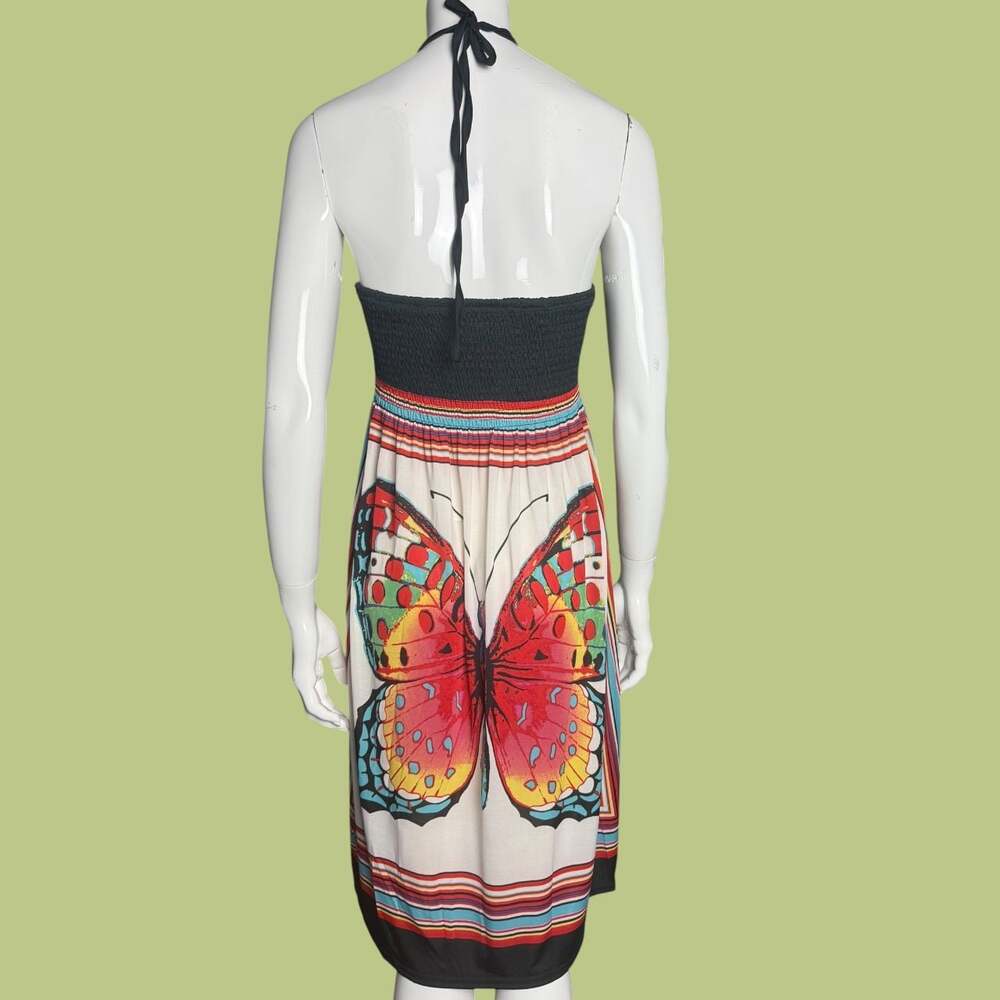Y2K Butterfly Halter Sundress - Picture 4 of 8